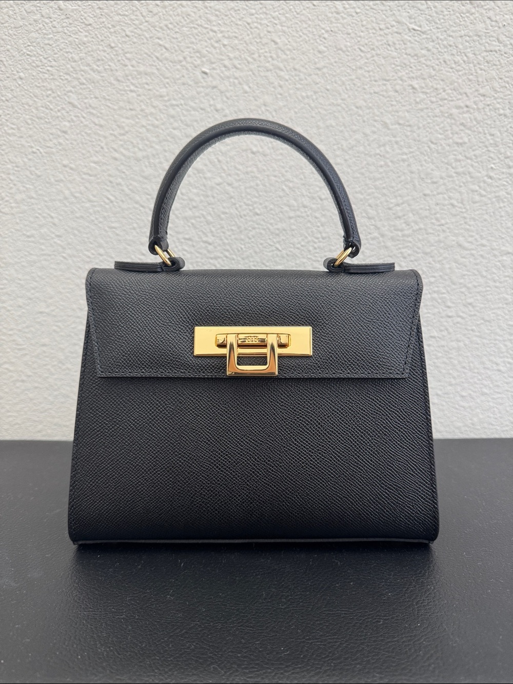 Lalage Beaumont Fonteyn Midi Dolomite Handbag – Black | New, Never Worn